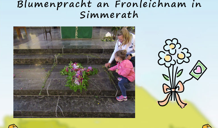 Blumenpracht an Fronleichnam in Simmerath