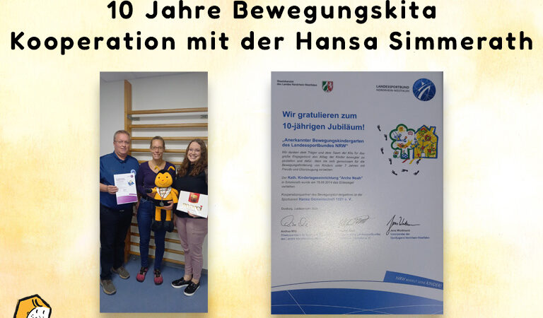 10 Jahre Bewegungskita und Kooperation mit der Hansa Simmerath