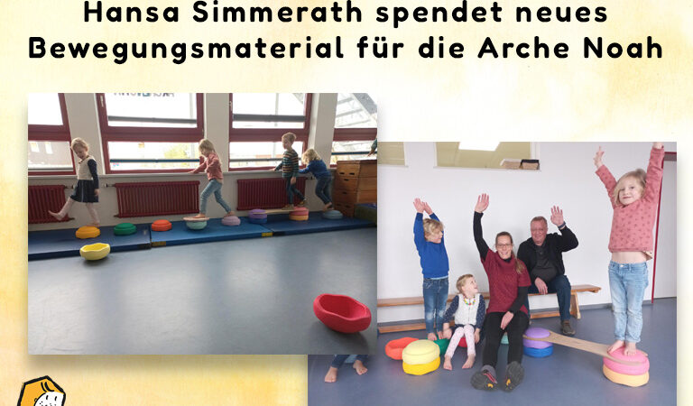 Hansa Simmerath spendet neues Bewegungsmaterial für die Arche Noah