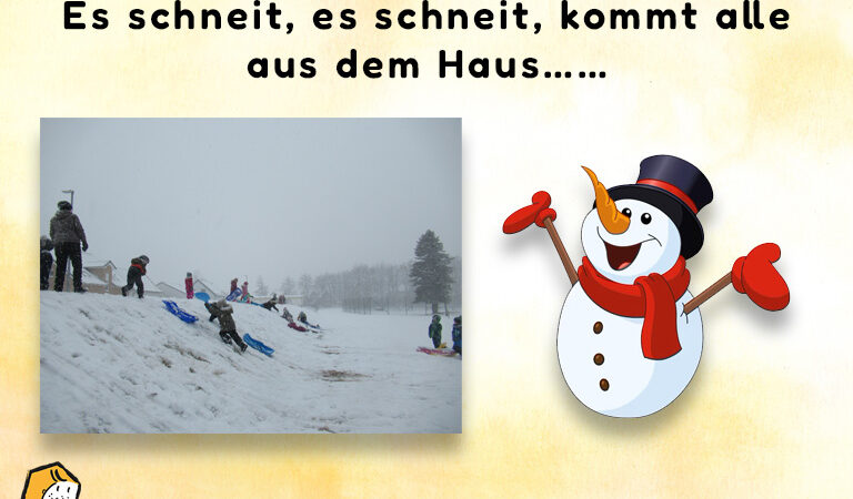 Es schneit, es schneit, kommt alle aus dem Haus……