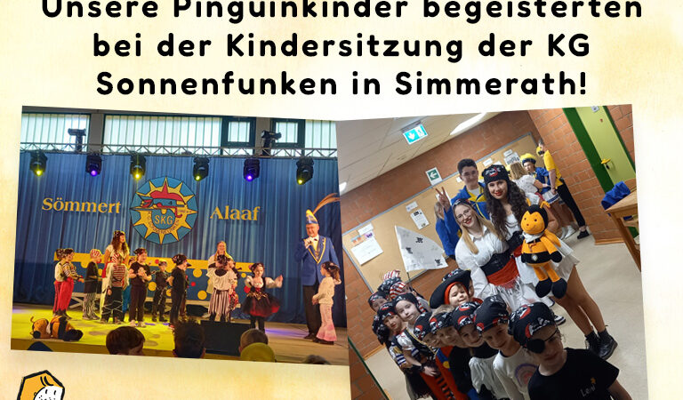 Der Auftritt unserer Pinguinkinder bei der Kindersitzungder KG Sonnenfunken in Simmerath war ein voller Erfolg!