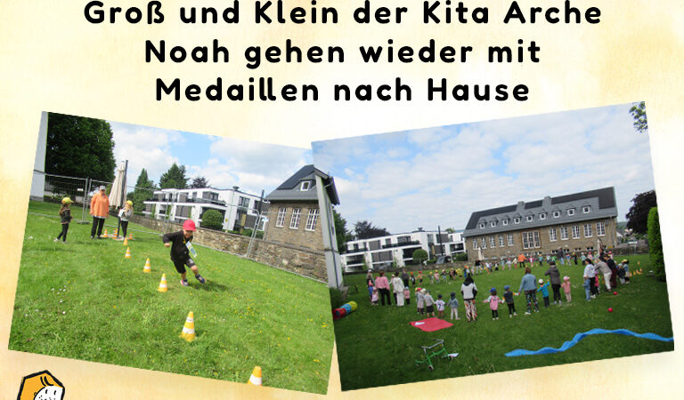 Groß und Klein der Kita Arche Noah gehen wieder mit Medaillen nach Hause