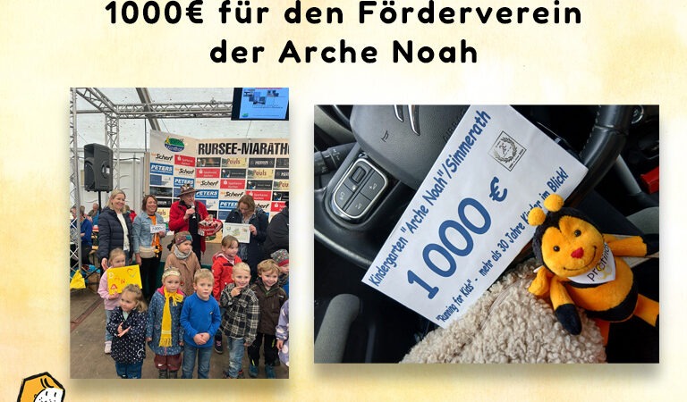 1000€ für den Förderverein der Arche Noah