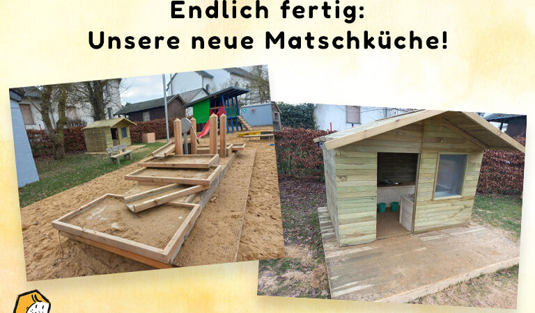 Endlich fertig: Unsere neue Matschküche!