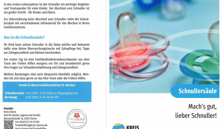 Die Schnullersäule besucht unser Familienzentrum